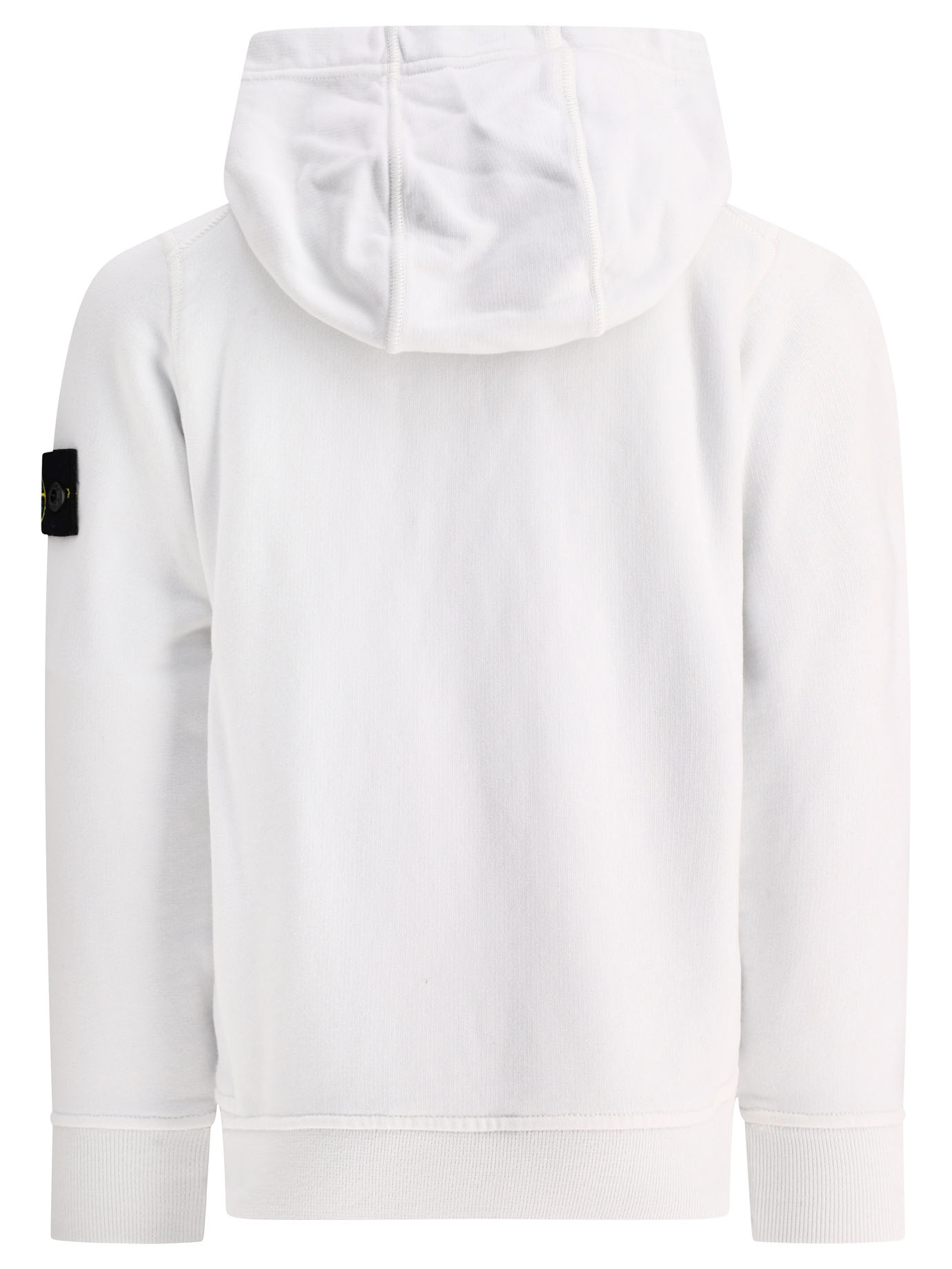 STONE ISLAND JUNIOR White Compass hoodie